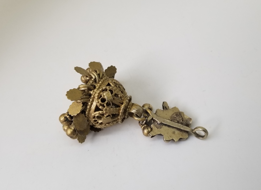 ÜZERİ ALTIN VERMEYLİ TÜRKMEN İŞİ KOLYE UCU