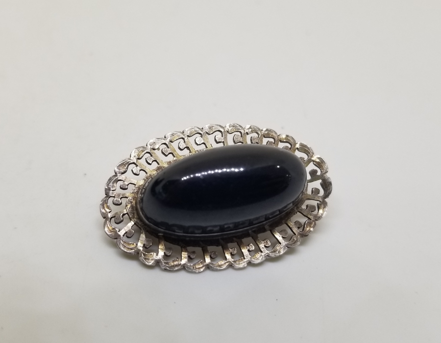 ÖZEL YAPIM TESTERE İŞÇİLİKLİ ANTİKA OLTU TAŞLI ERZURUM YAPIMI BROŞ