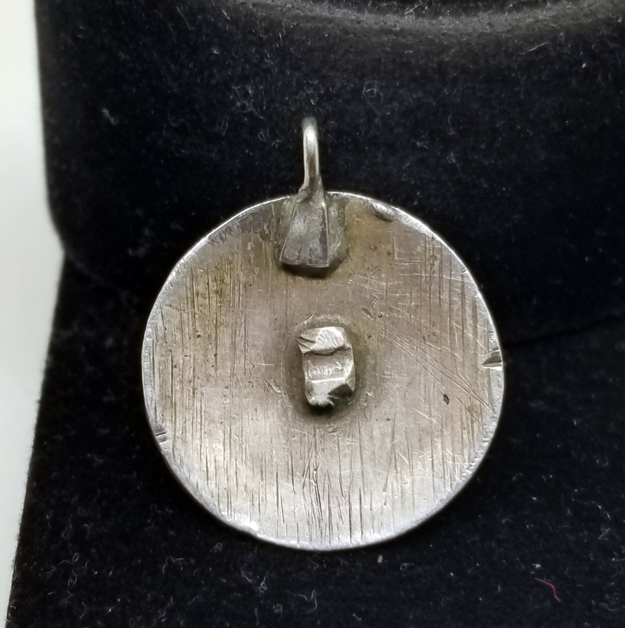 SAVATLI VE KALEM İŞÇİLİKLİ MEVLEVİ SEMAZEN GÖRSELLİ ANTİKA GÜMÜŞ KOLYE UCU