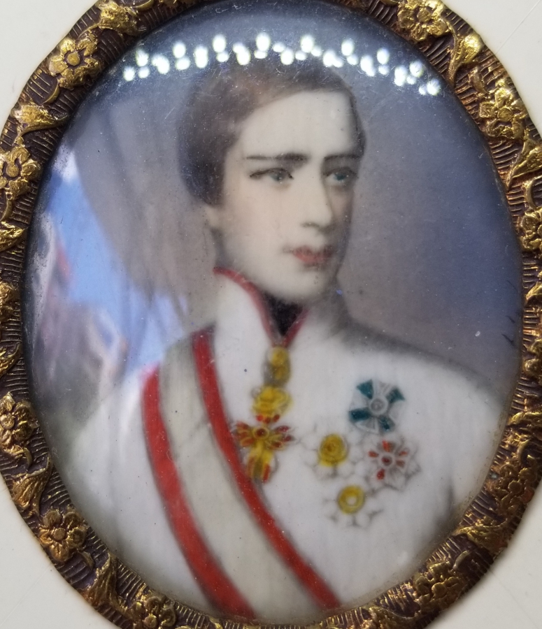 ÖZEL YAPIM ANTİKA FİLDİŞİ FRANZ JOSEPH GÖRSELLİ ÇERÇEVE