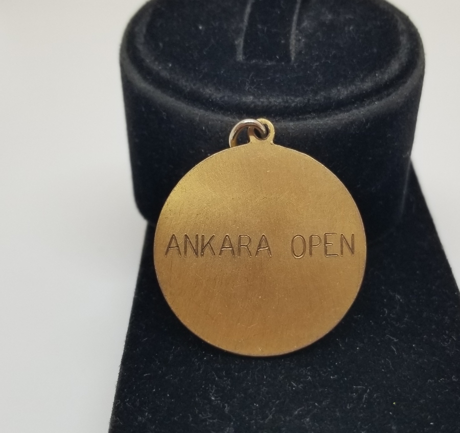 GÜREŞ KONULU ANTİKA MADALYA