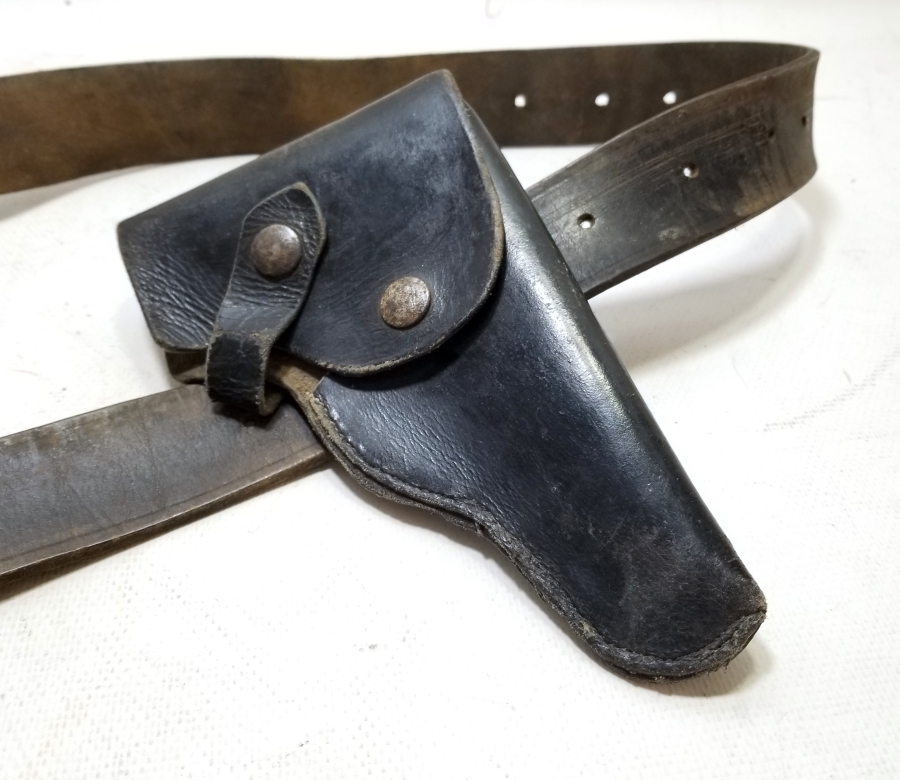 ÜZERİ OSMANLICA YAZILI ÇOK NADİR OSMANLI SUBAY TABANCA KILIFI VE KEMERİ