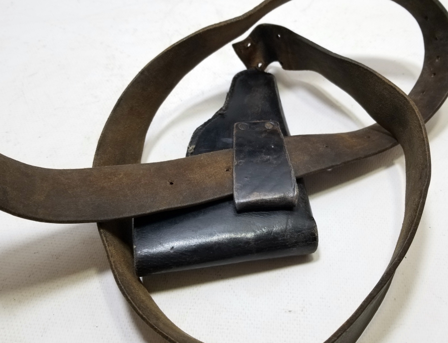 ÜZERİ OSMANLICA YAZILI ÇOK NADİR OSMANLI SUBAY TABANCA KILIFI VE KEMERİ