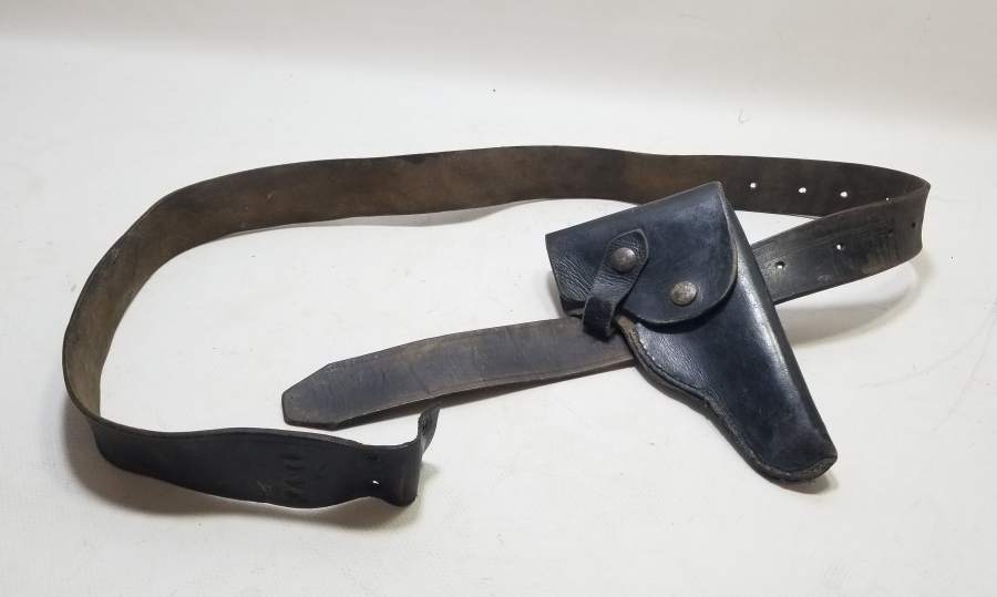 ÜZERİ OSMANLICA YAZILI ÇOK NADİR OSMANLI SUBAY TABANCA KILIFI VE KEMERİ