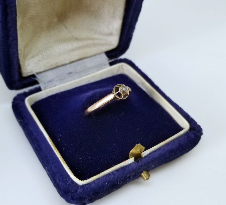 ELMAS TAŞLI OSMANLI DÖNEMİ TEKTAŞ YÜZÜK