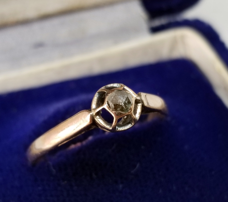 ELMAS TAŞLI OSMANLI DÖNEMİ TEKTAŞ YÜZÜK