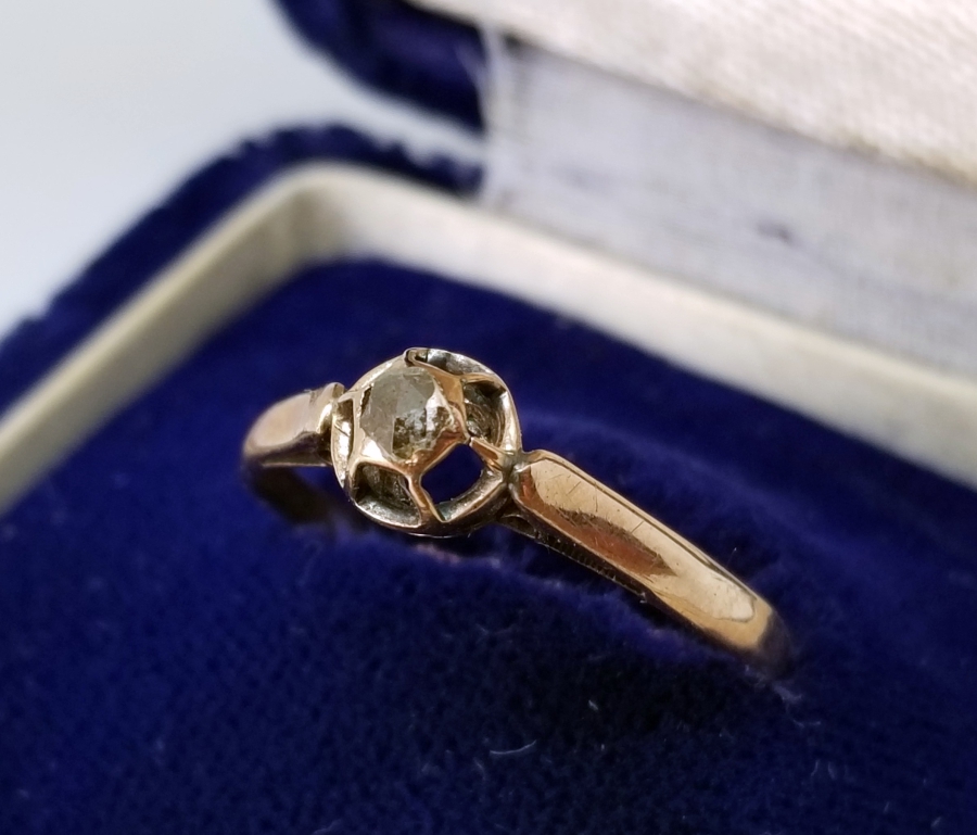 ELMAS TAŞLI OSMANLI DÖNEMİ TEKTAŞ YÜZÜK