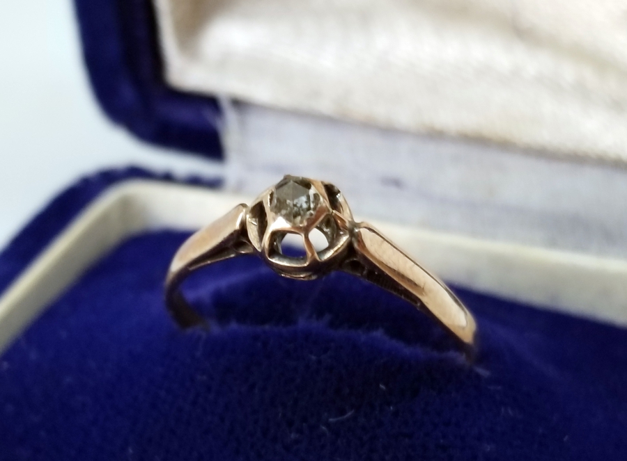 ELMAS TAŞLI OSMANLI DÖNEMİ TEKTAŞ YÜZÜK