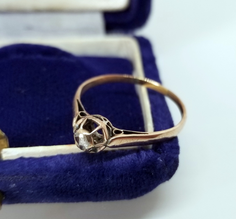 ELMAS TAŞLI OSMANLI DÖNEMİ TEKTAŞ YÜZÜK