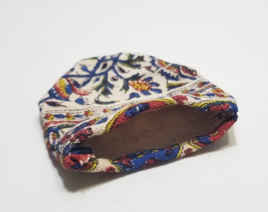 KIRKAĞAÇ BASKISI KUMAŞTAN YAPILMIŞ OSMANLI DÖNEMİ GELİN KESESİ