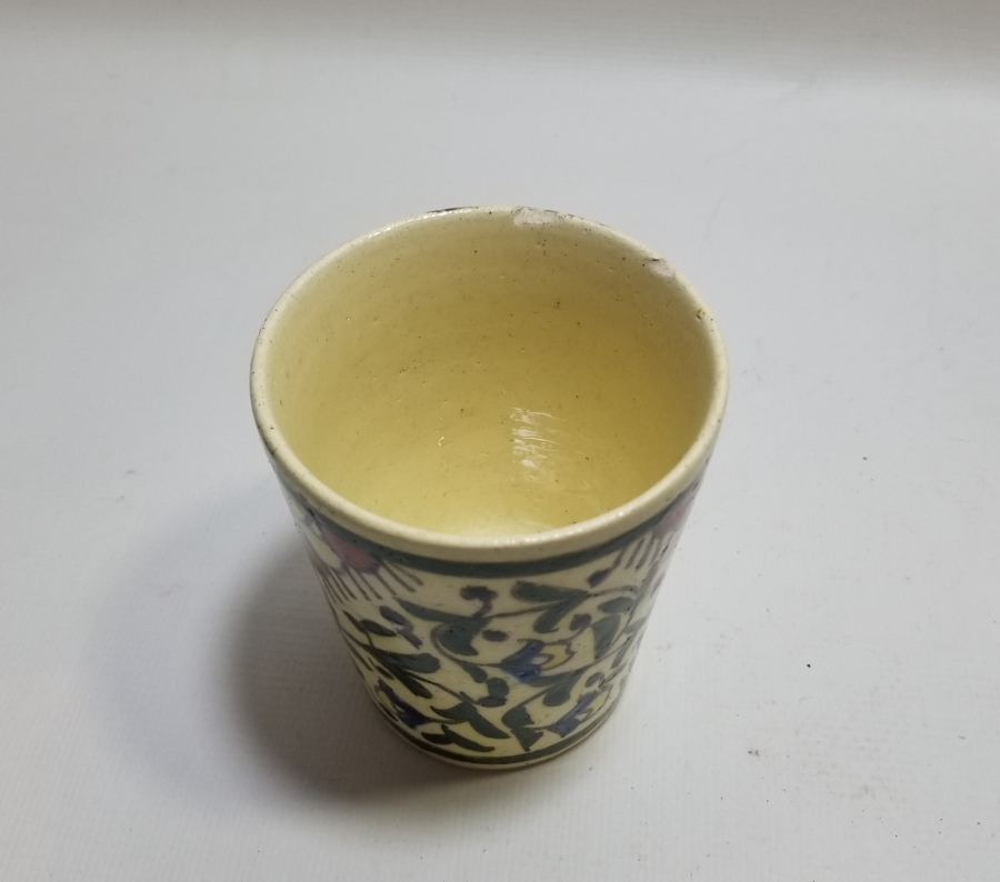 OSMANLI DÖNEMİ EL BOYAMA KÜTAHYA ŞERBET BARDAĞI