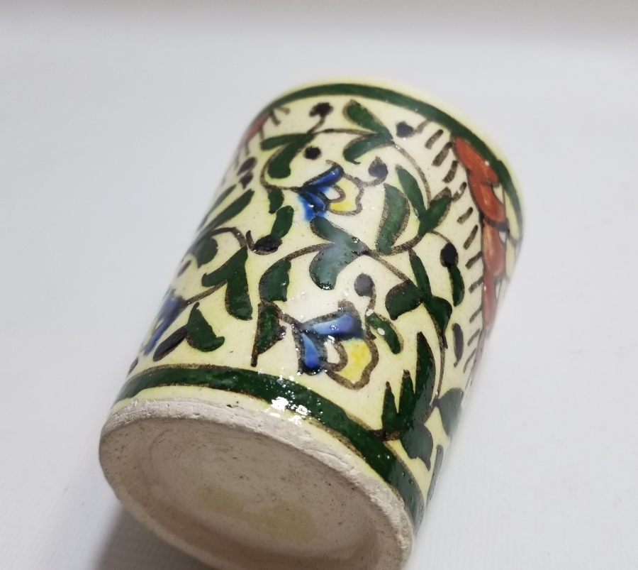 OSMANLI DÖNEMİ EL BOYAMA KÜTAHYA ŞERBET BARDAĞI