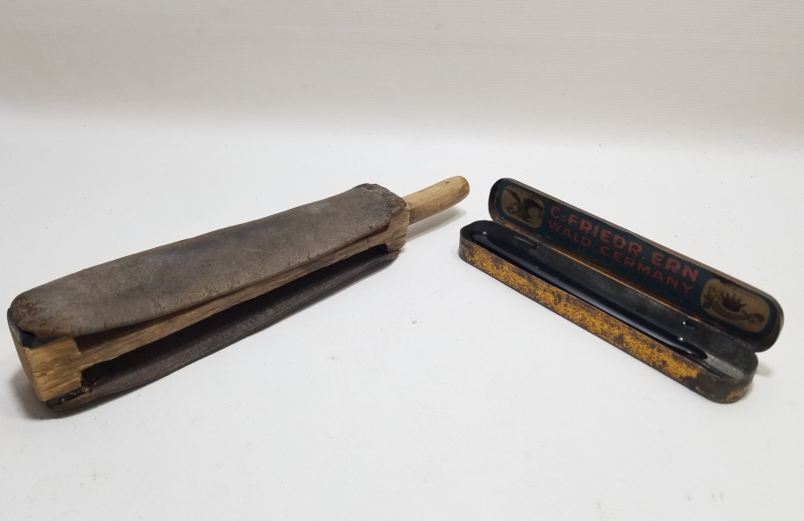 ORİJİNAL KUTUSUNDA OSMANLI DÖNEMİ BERBER USTURA TAKIMI