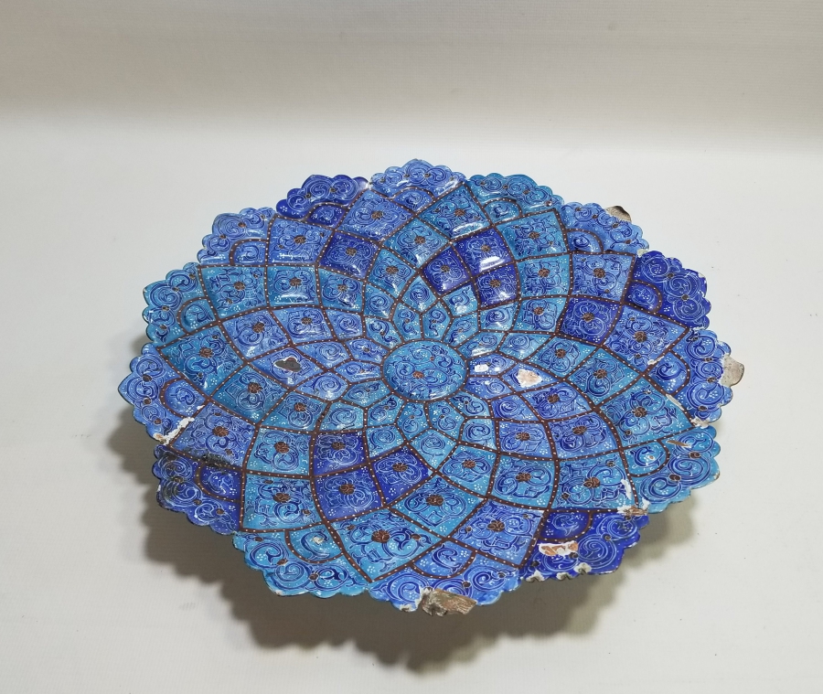 ÜZERİ MİNE İŞÇİLİKLİ BÜYÜK BOY ANTİKA MEYVELİK - İKRAMLIK