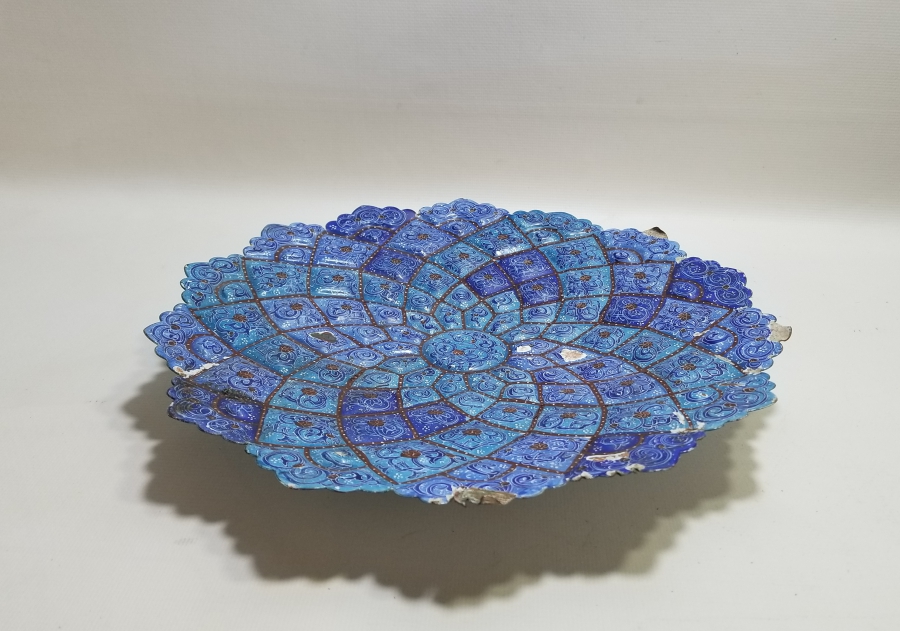 ÜZERİ MİNE İŞÇİLİKLİ BÜYÜK BOY ANTİKA MEYVELİK - İKRAMLIK