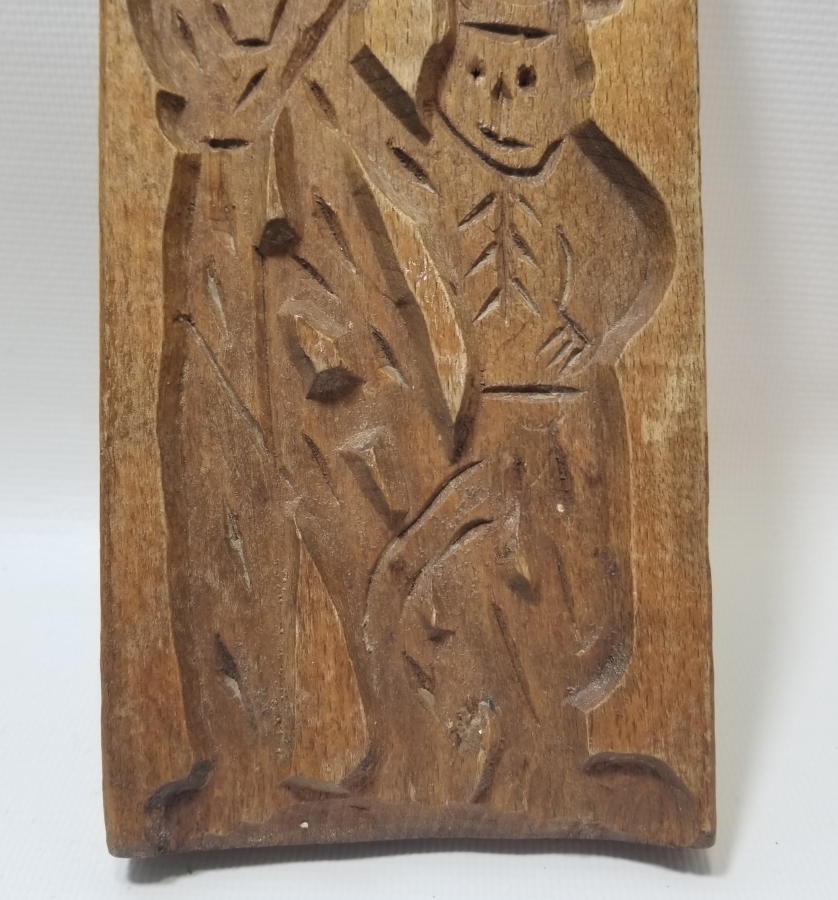 EL OYMA İŞÇİLİKLİ ANTİKA AHŞAP KURABİYE KALIBI