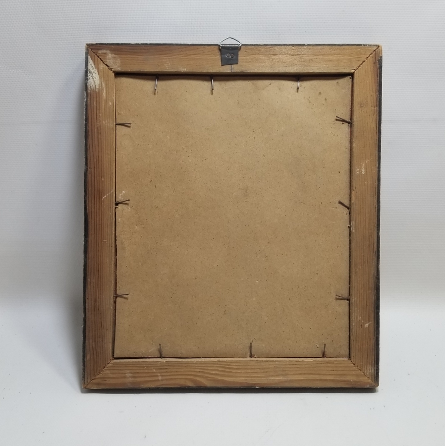 MUSTAFA KEMAL ATATÜRK GÖRSELLİ ORİJİNAL ÇERÇEVESİNDE ANTİKA CAM ALTI PANO