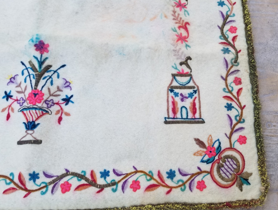 OSMANLI DÖNEMİ TEKKE İŞİ KEÇE SECCADE