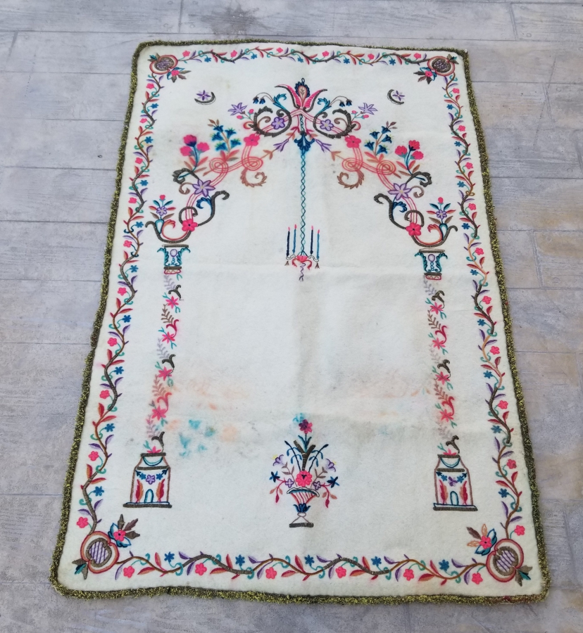 OSMANLI DÖNEMİ TEKKE İŞİ KEÇE SECCADE