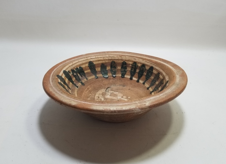 AKITMA İŞÇİLİKLİ VE USTASININ ADI YAZILI NADİR KINIK KASE