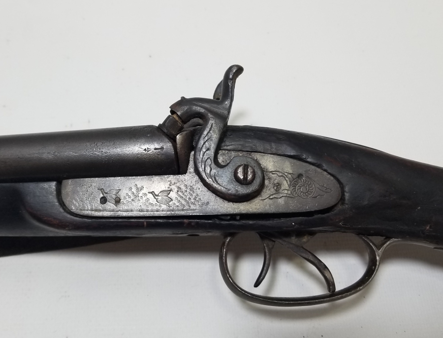 ÜZERİ AV SAHNELİ OSMANLI DÖNEMİ ÇİFTE DOLMA TÜFEK