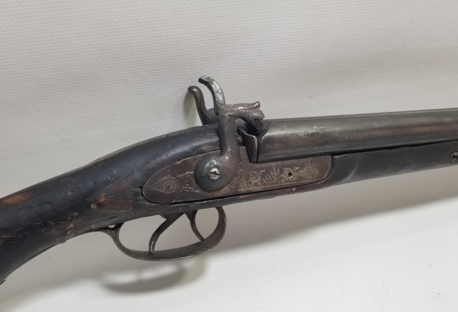 ÜZERİ AV SAHNELİ OSMANLI DÖNEMİ ÇİFTE DOLMA TÜFEK