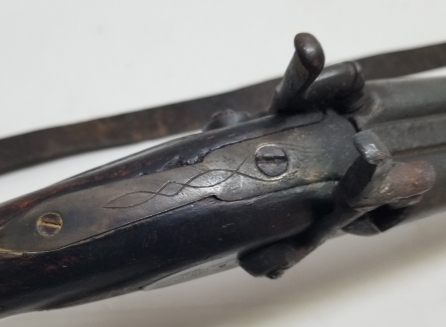 ÜZERİ AV SAHNELİ OSMANLI DÖNEMİ ÇİFTE DOLMA TÜFEK