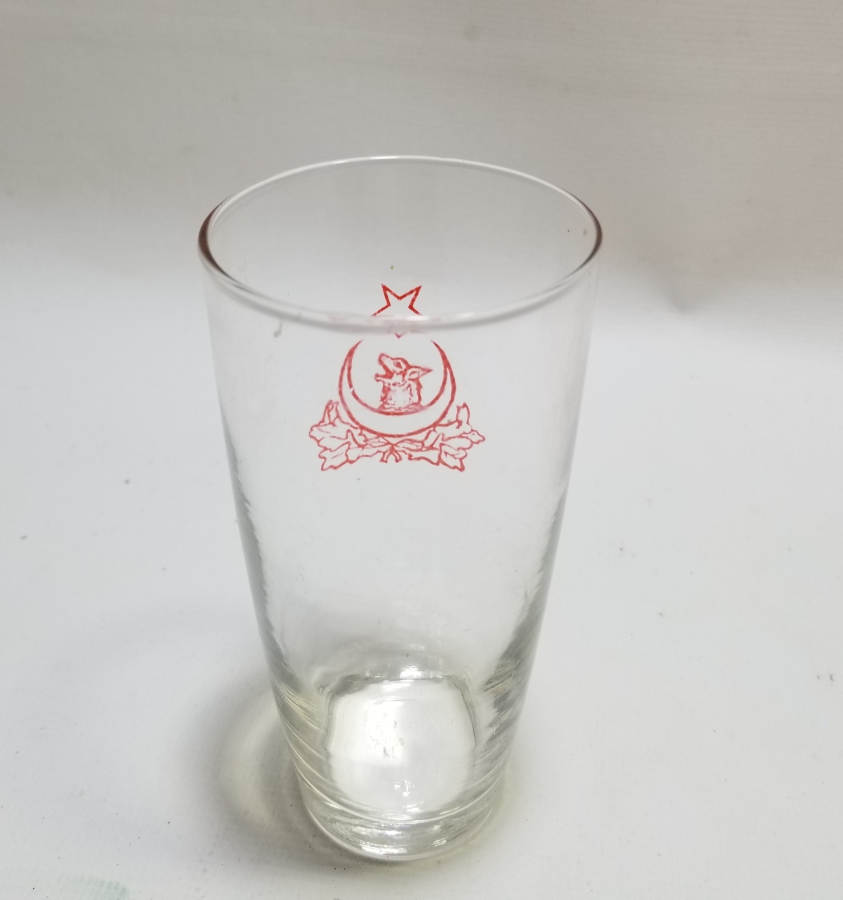 CUMHURİYET BAŞLARI ÇOK NADİR ÜZERİ BOZKURT VE AY YILDIZLI BARDAK