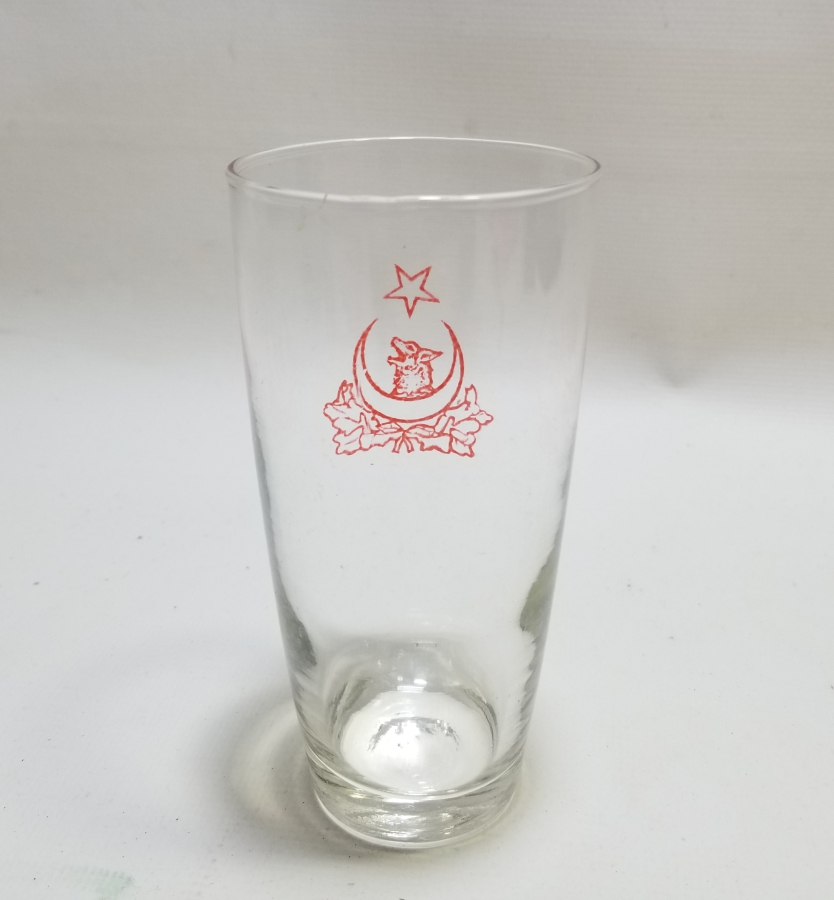 CUMHURİYET BAŞLARI ÇOK NADİR ÜZERİ BOZKURT VE AY YILDIZLI BARDAK