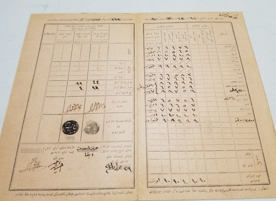 CUMHURİYETİN İLK KARNESİ