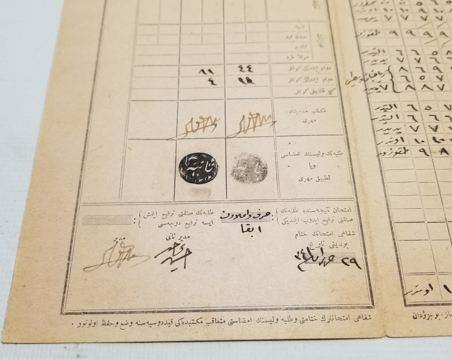 CUMHURİYETİN İLK KARNESİ