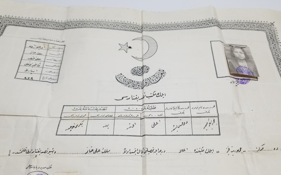 CUMHURİYET BAŞLARI OSMANLICA YAZILI ORTAOKUL DİPLOMASI
