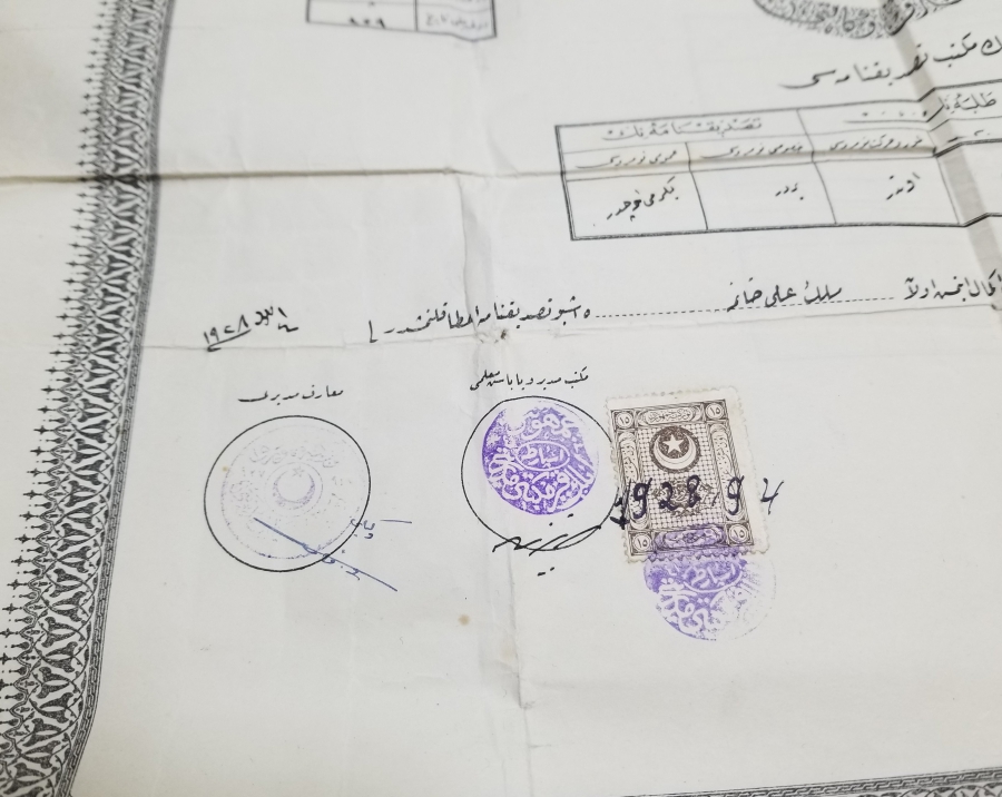 CUMHURİYET BAŞLARI OSMANLICA YAZILI ORTAOKUL DİPLOMASI