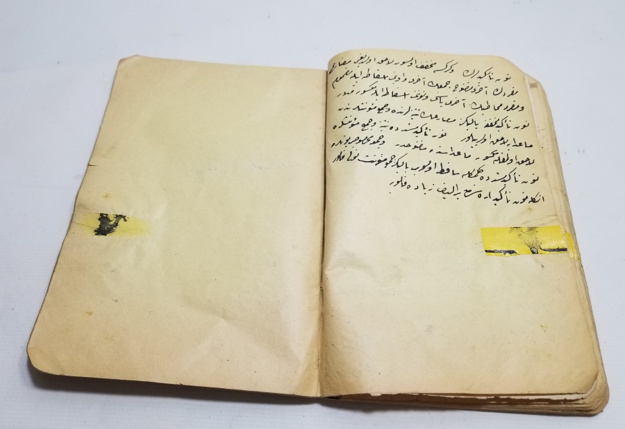 İÇİ OSMANLICA YAZILI OSMANLI DÖNEMİ NADİR EL YAZMA FRANSIZCA DERS NOTLARI