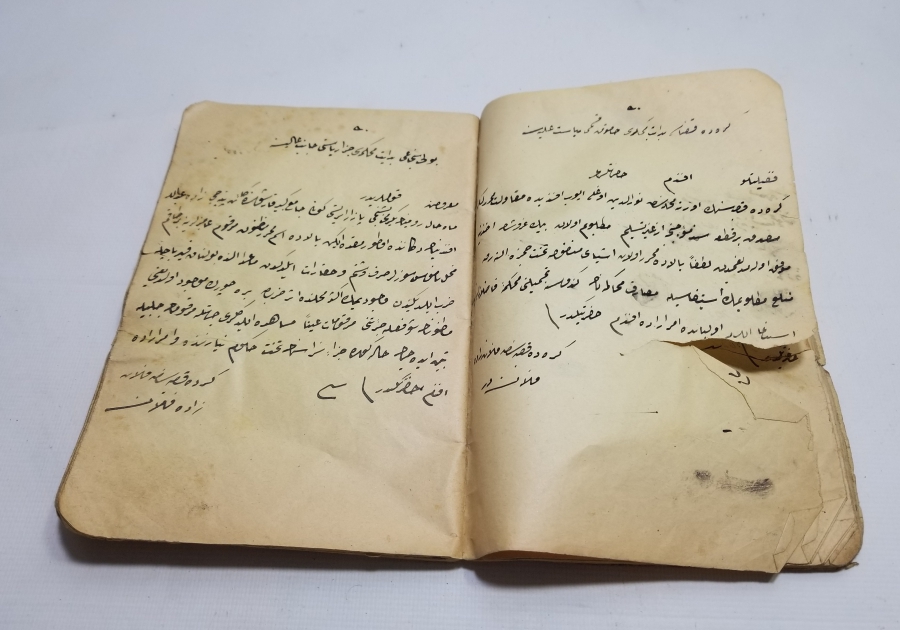 İÇİ OSMANLICA YAZILI OSMANLI DÖNEMİ NADİR EL YAZMA FRANSIZCA DERS NOTLARI