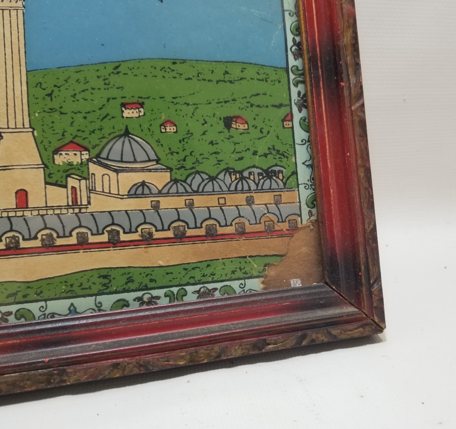 EDİRNE SELİMİYE CAMİ GÖRSELLİ ANTİKA RENKLİ BASKI PANO