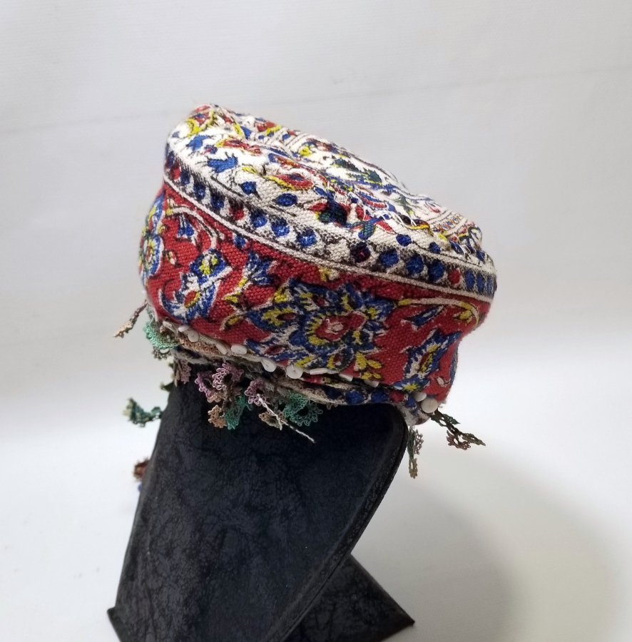 OSMANLI DÖNEMİ NADİR TİPTE İĞNE OYALI KIRKAĞAÇ BASKILI NADİR GELİN FESİ