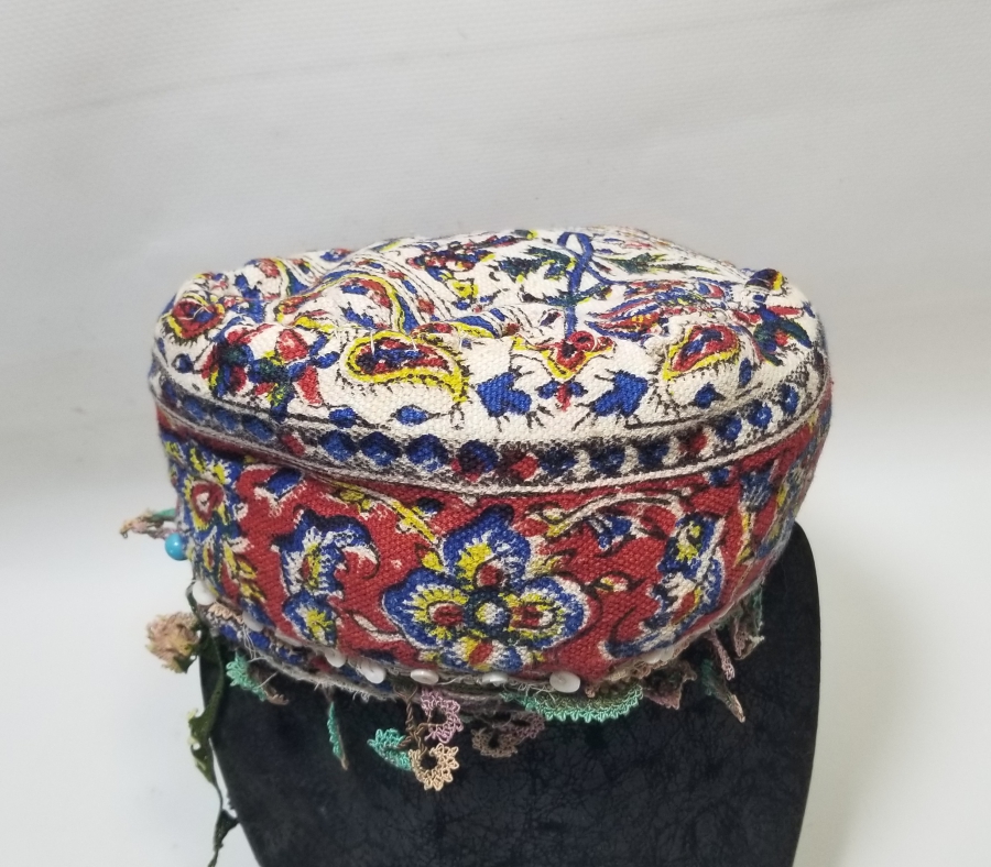 OSMANLI DÖNEMİ NADİR TİPTE İĞNE OYALI KIRKAĞAÇ BASKILI NADİR GELİN FESİ