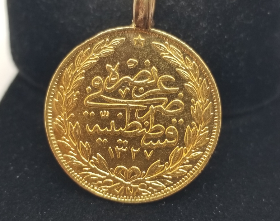 OSMANLI DÖNEMİ REŞAT ALTININDAN YAPILMIŞ ALTIN YÜZ GÖRÜMLÜLÜĞÜ KOLYESİ