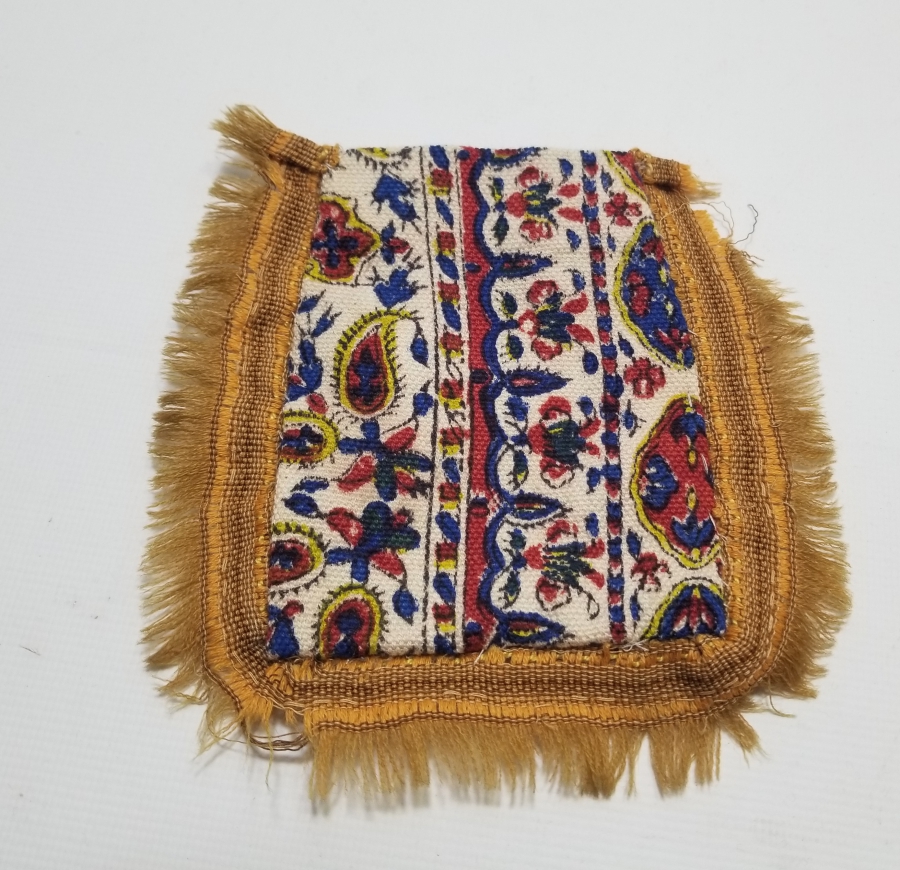 KIRKAĞAÇ BASKISI KUMAŞTAN YAPILMIŞ OSMANLI DÖNEMİ GELİN KESESİ