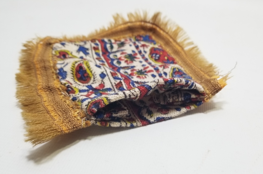 KIRKAĞAÇ BASKISI KUMAŞTAN YAPILMIŞ OSMANLI DÖNEMİ GELİN KESESİ