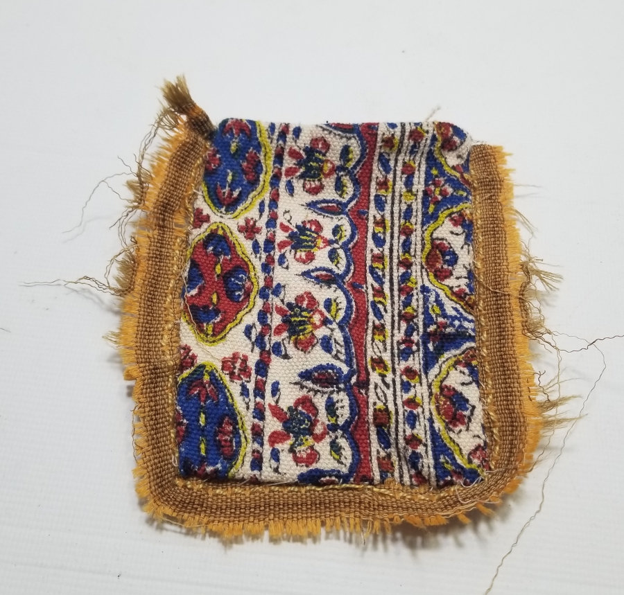 KIRKAĞAÇ BASKISI KUMAŞTAN YAPILMIŞ OSMANLI DÖNEMİ GELİN KESESİ