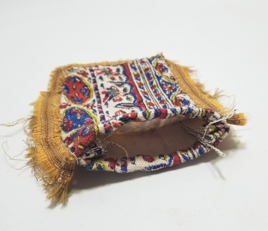 KIRKAĞAÇ BASKISI KUMAŞTAN YAPILMIŞ OSMANLI DÖNEMİ GELİN KESESİ