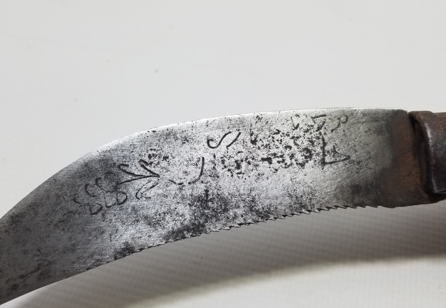 ÜZERİ HAYAT AĞAÇLI VE OSMANLICA YAZILI NADİR BURSA BAĞ BIÇAĞI