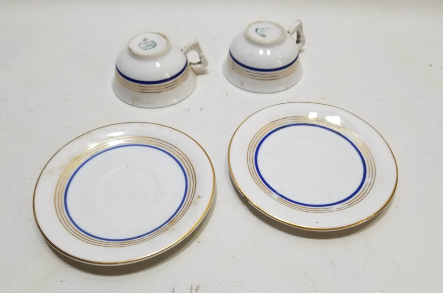 OSMANLI DÖNEMİ ÇİFT PORSELEN KAHVE TAKIMI