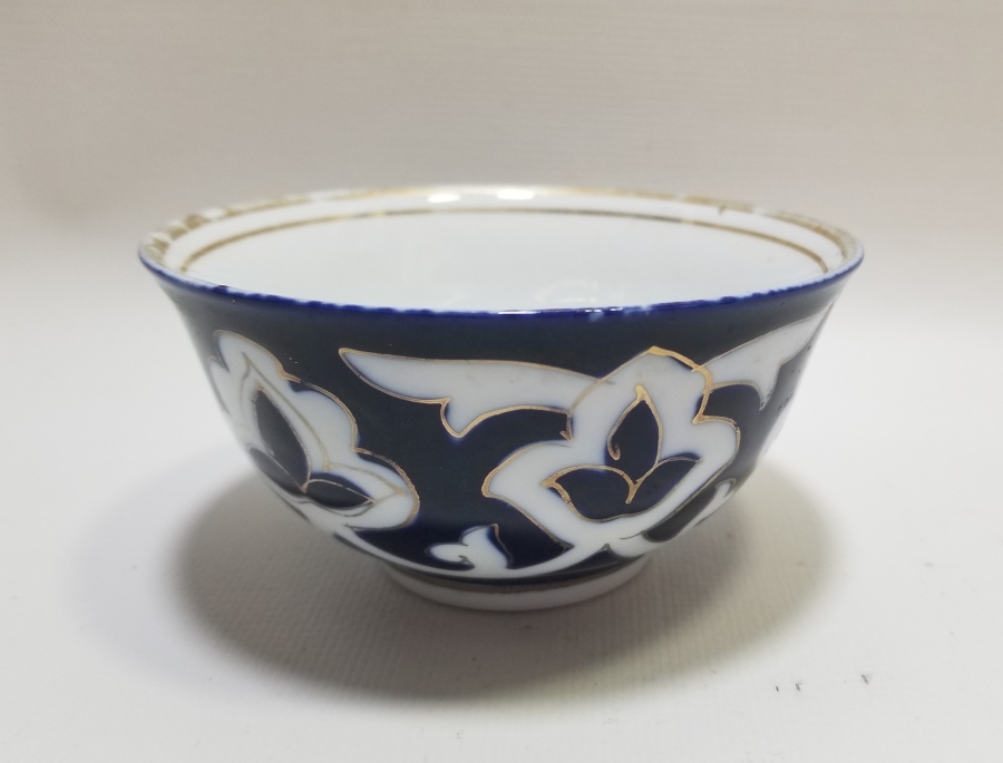 ÜZERİ ALTIN VARAKLI OSMANLI DÖNEMİ PORSELEN KASE