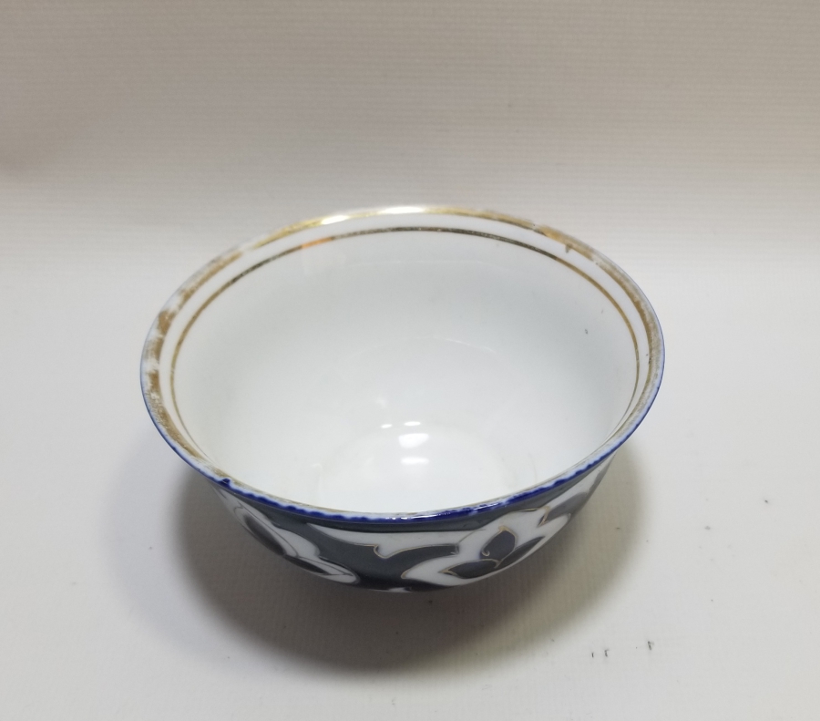 ÜZERİ ALTIN VARAKLI OSMANLI DÖNEMİ PORSELEN KASE