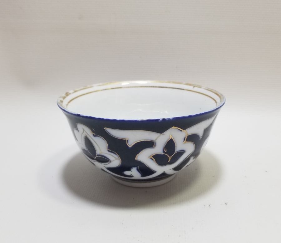 ÜZERİ ALTIN VARAKLI OSMANLI DÖNEMİ PORSELEN KASE