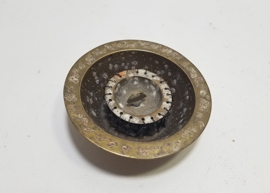 İÇİ AYETLERLE DEKORLU ANTİKA ŞİFA TASI