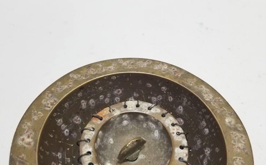 İÇİ AYETLERLE DEKORLU ANTİKA ŞİFA TASI